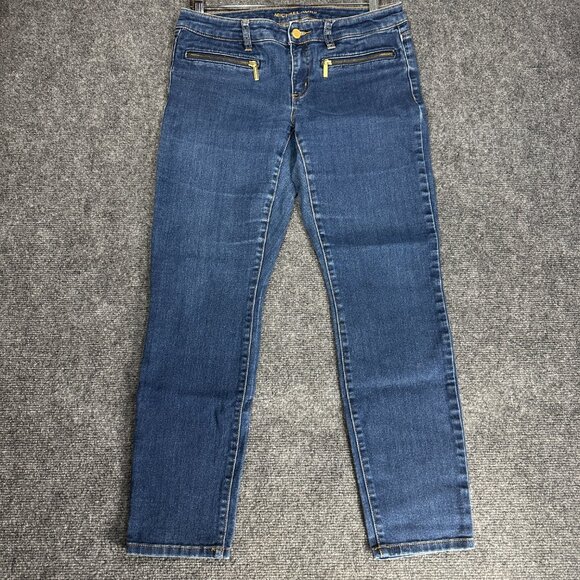 Michael Kors Jeans Womens 6 Skinny Medium  Wash Cotton Stretch Zip Pockets - Picture 1 of 9